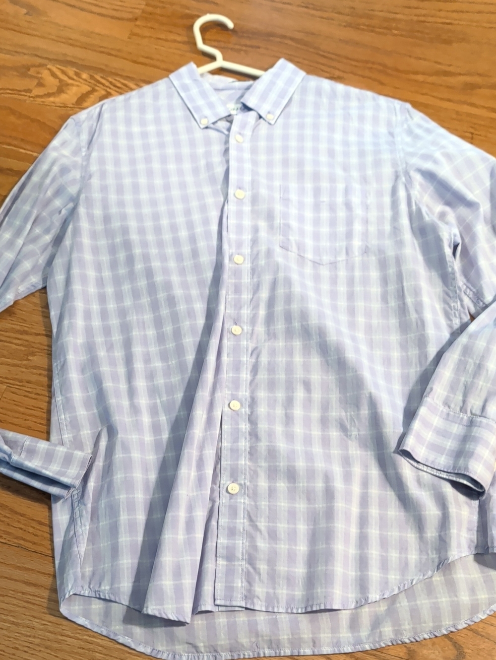 Calvin Klein Light Blue Plaid Button-Down Shirt